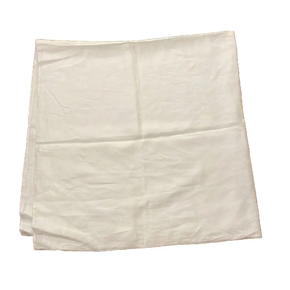 White Tablecloth Cotton Damask Formal Rectangle 69X64 Inches Holiday Tablescape